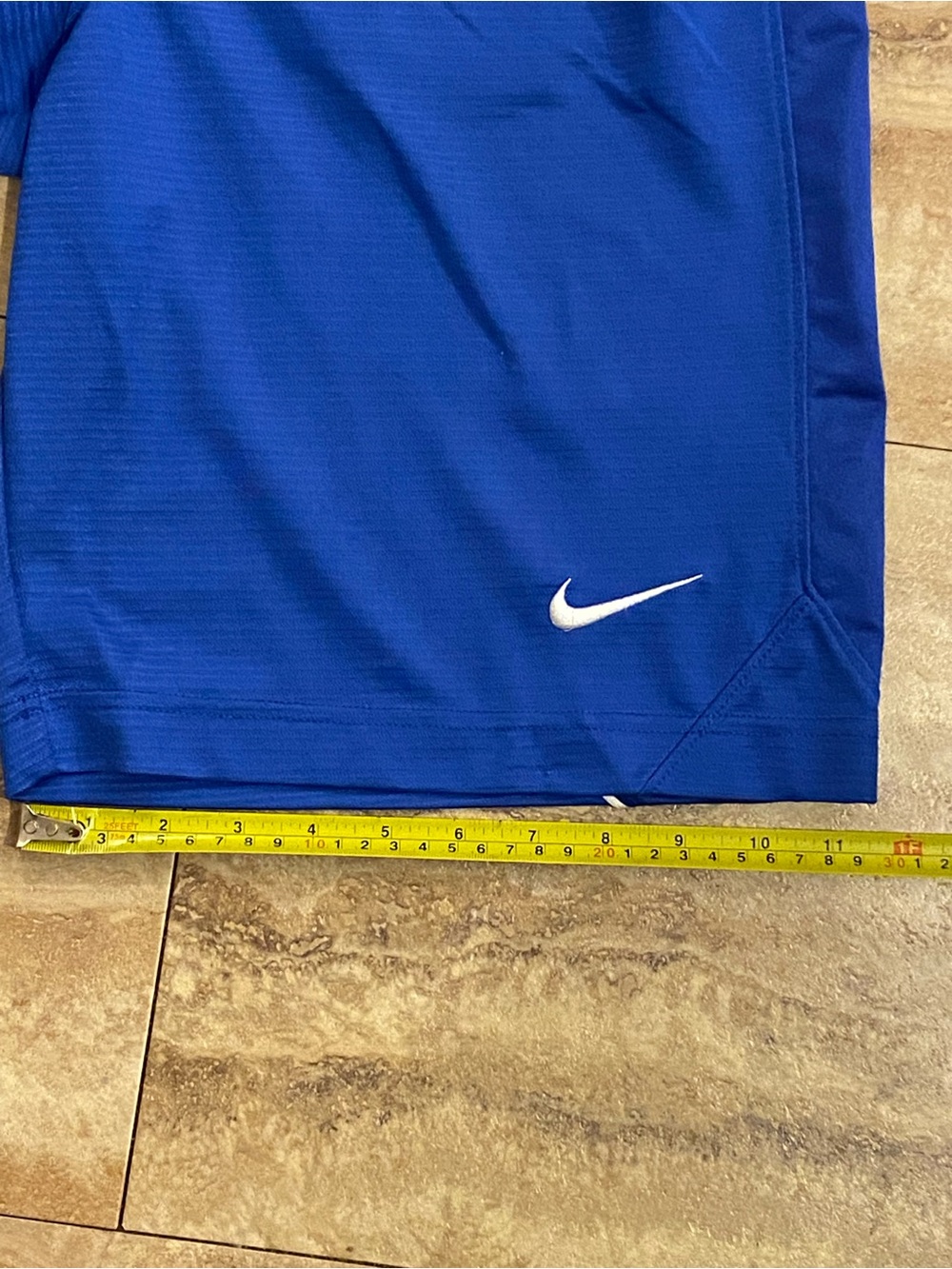 Nike Men's Royal Blue Long Dri-FIT Athletic Shorts Shiny Y2K - Picture 6 of 10